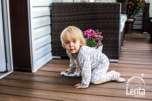 Taras kompozytowy bezpieczny dla dziecka